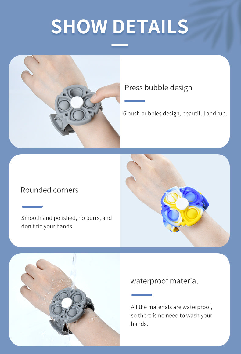 Kids Pop Play Fidget Spinner Bracelets - Image 3