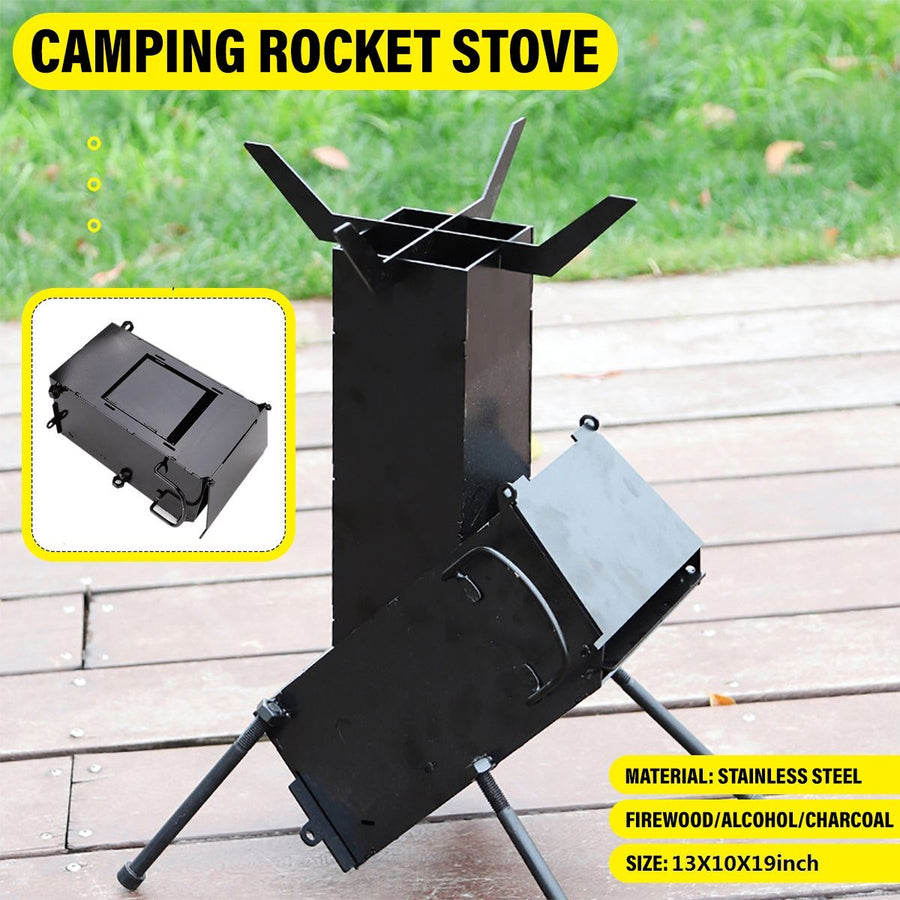 Stainless Steel Titanium Foldable Rocket Grill - Image 1