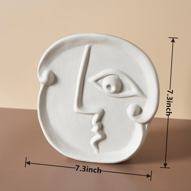 Nordic Modern Ceramic Art Face Vase - Image 4