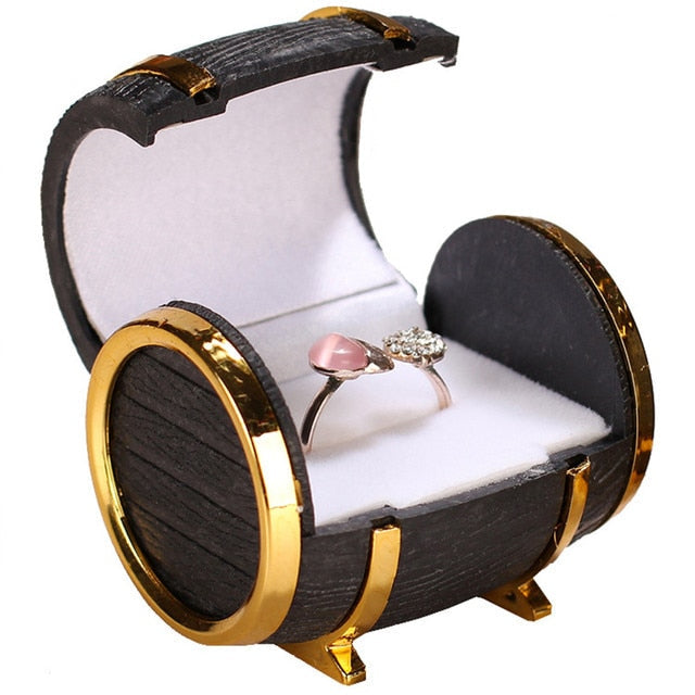 Unique Barrel Wedding Ring Box - Image 2