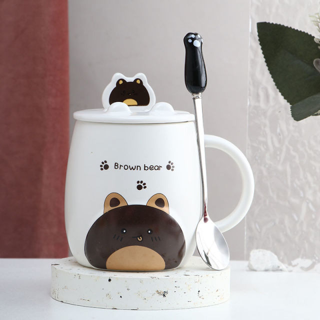 Cute Cartoon Kitty Mug Set - Image 2