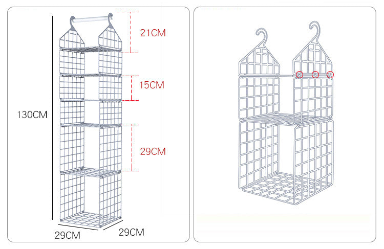 Foldable Wardrobe Multilayer Storage Rack - Image 13