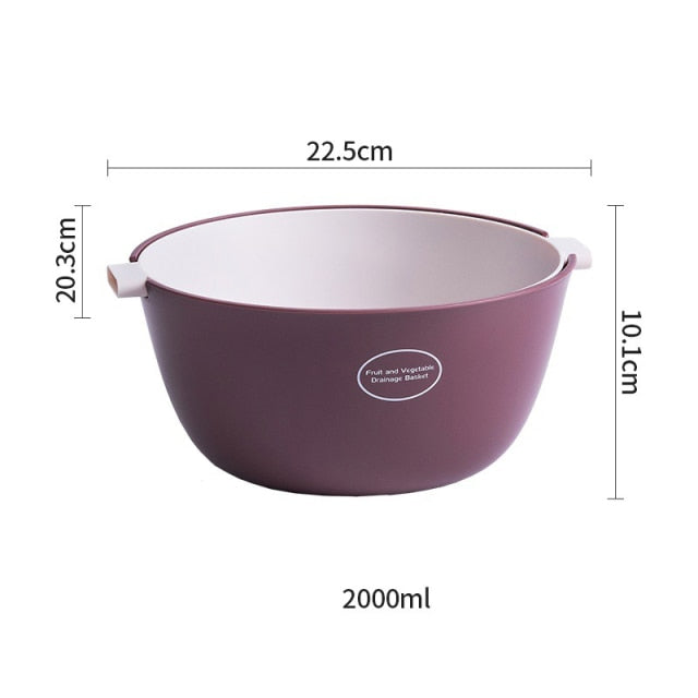 Kitchen Double Drain Vegetable Basket - Image 8