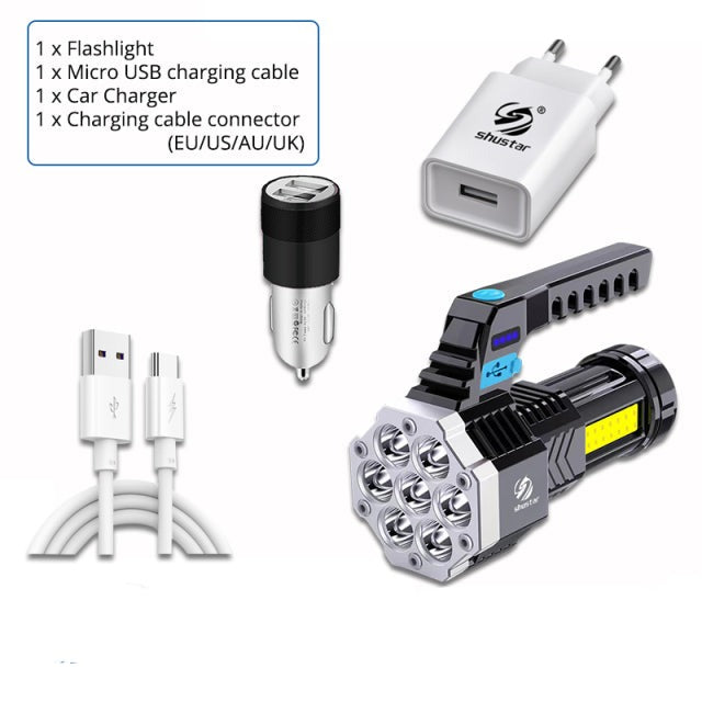High-Power Rechargeable Super Bright Flashlight - Image 2