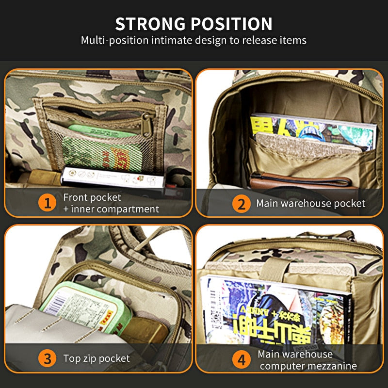 Tactical Lightweight Military Style Camping Backpack - Image 4