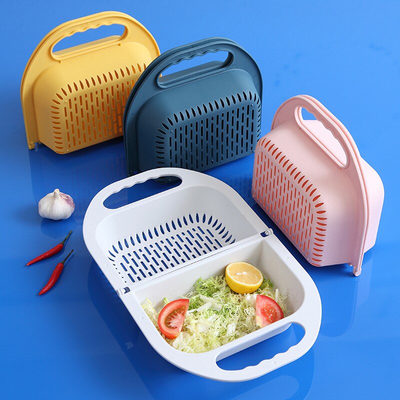 Collapsible Folding Fruit Vegetable Washing Drainer Basket - Image 12