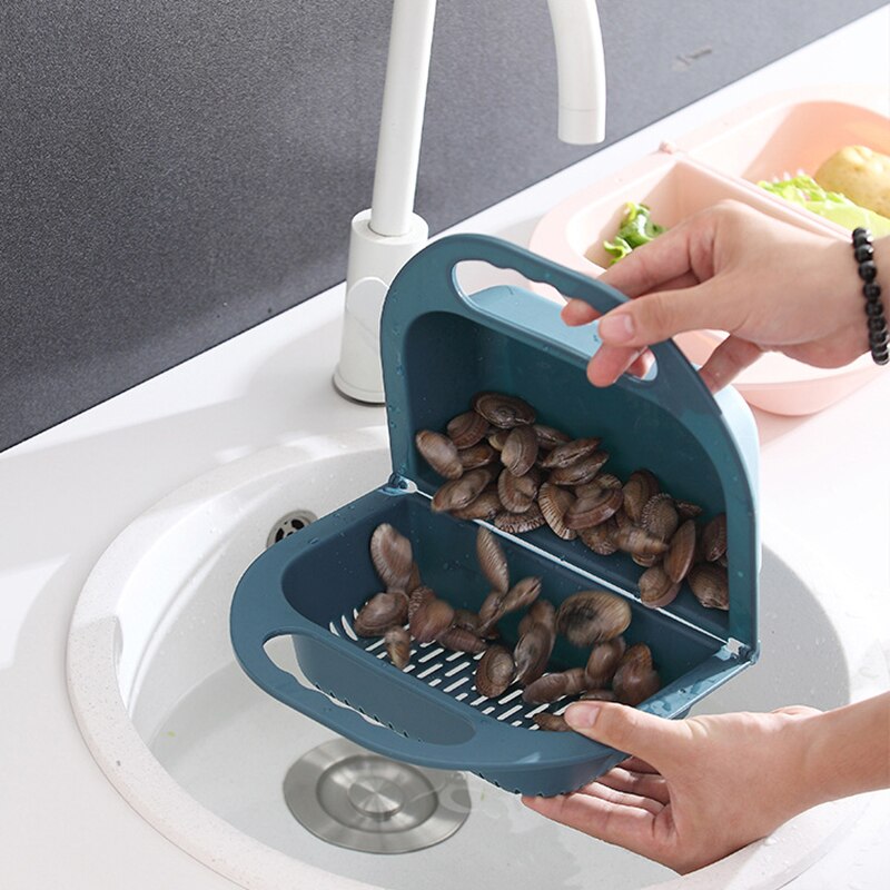 Collapsible Folding Fruit Vegetable Washing Drainer Basket - Image 9