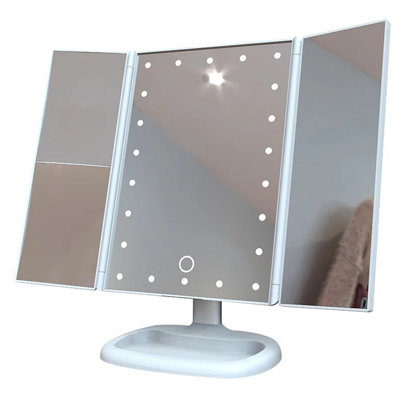 Foldable LED Touch Screen Makeup Mirror - Image 2