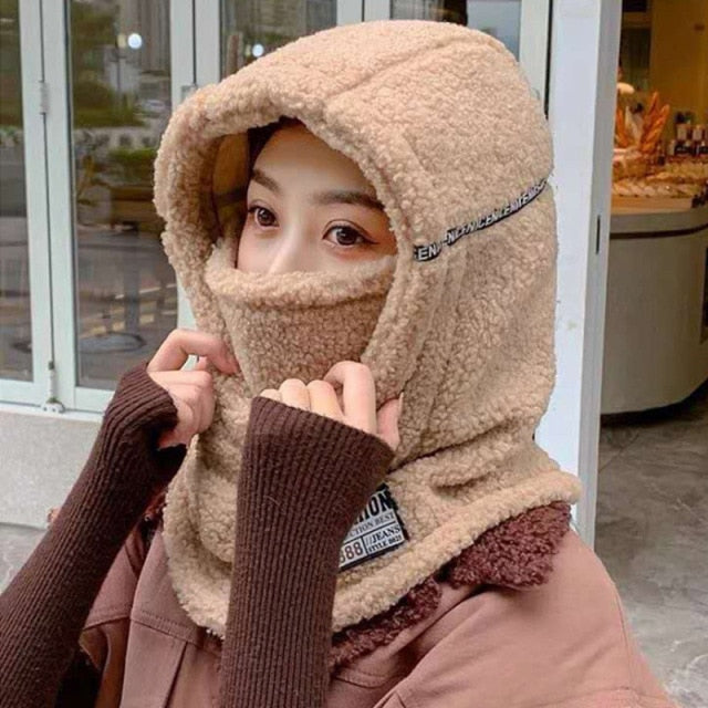 Winter Hooded Warm Thick Mask Hat - Image 0