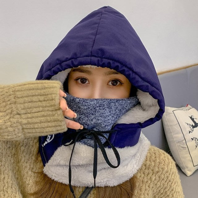 Winter Hooded Warm Thick Mask Hat - Image 17