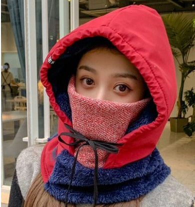 Winter Hooded Warm Thick Mask Hat - Image 15