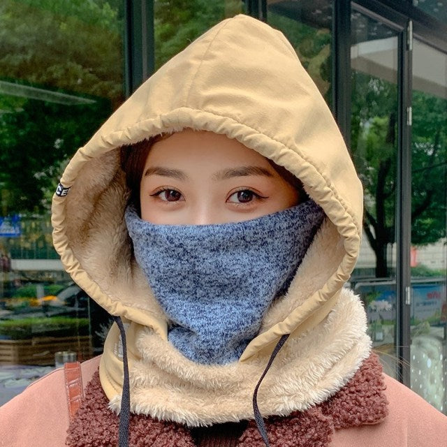 Winter Hooded Warm Thick Mask Hat - Image 14