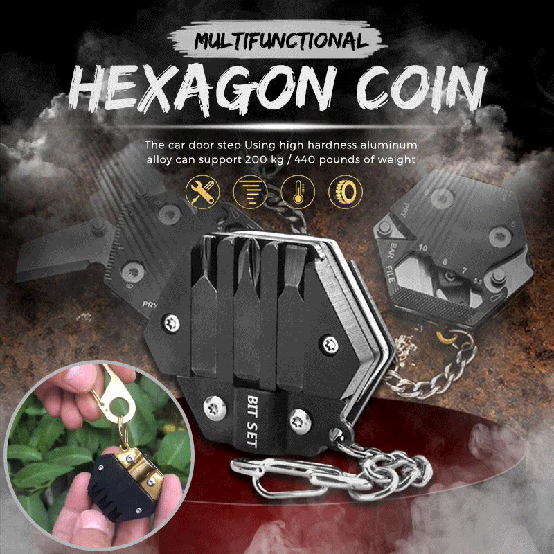 Multifunctional Hexagon Outdoor EDC Survival Tool - Image 1