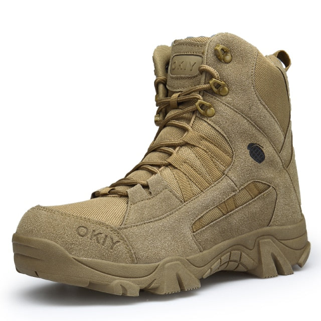 Leather Military Grade Camping Men Boots - Image 9