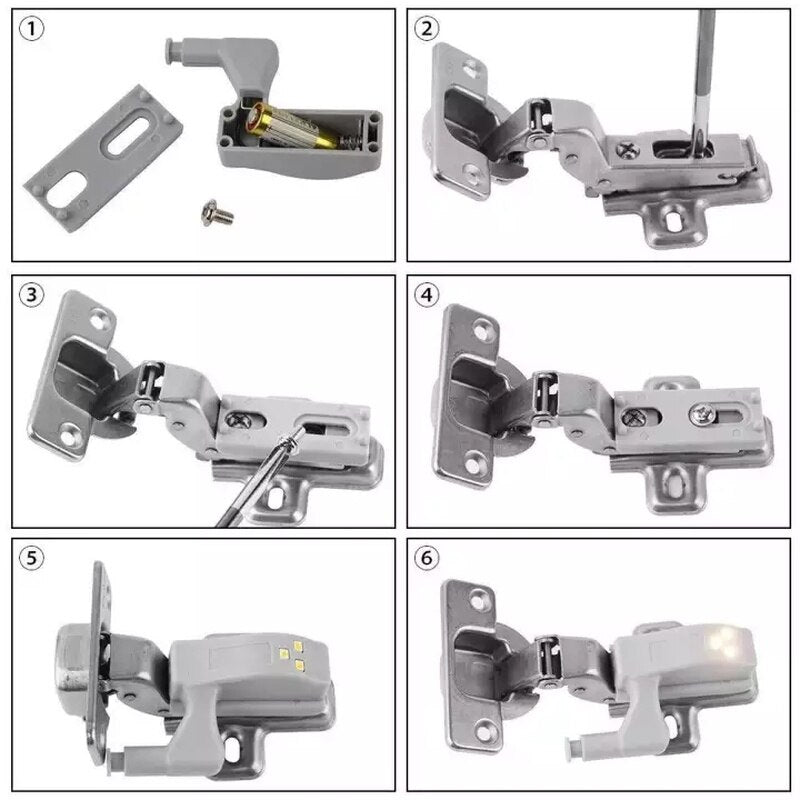 10pcs LED Sensor Hinge Wardrobe Lamp - Image 5
