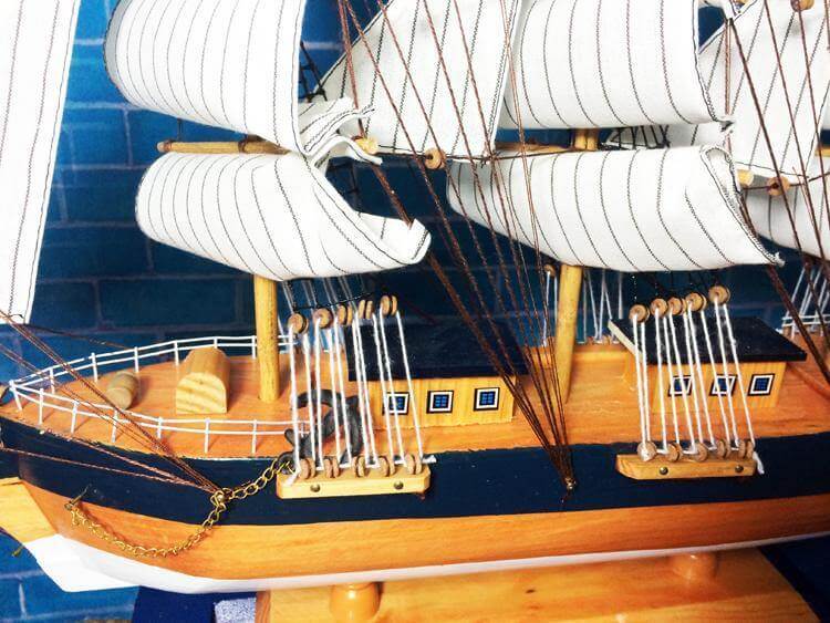 Wooden Sailing Ship Nautical Decor - Image 1