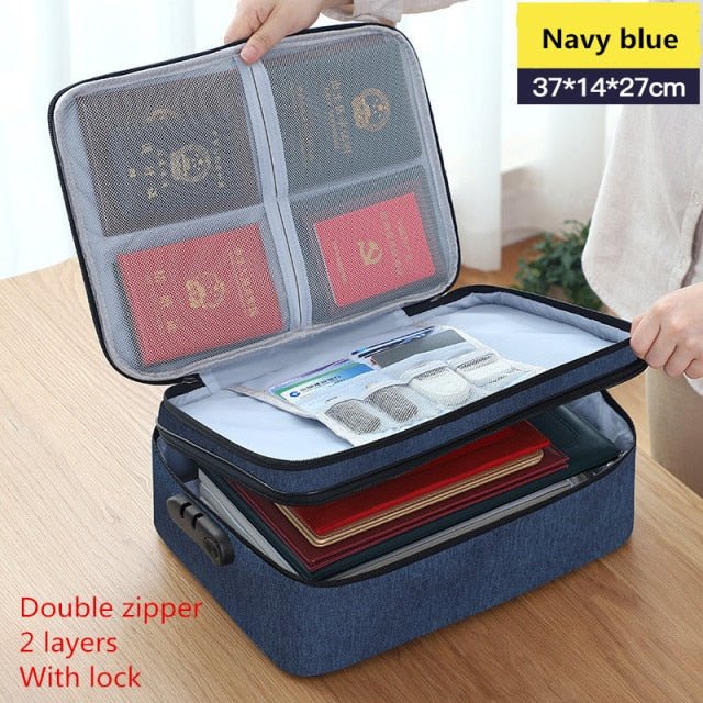 Multi-Layer Large Travel Document Bag - Image 10