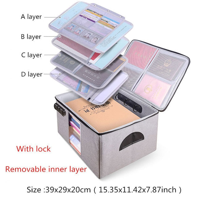 Multi-Layer Large Travel Document Bag - Image 1