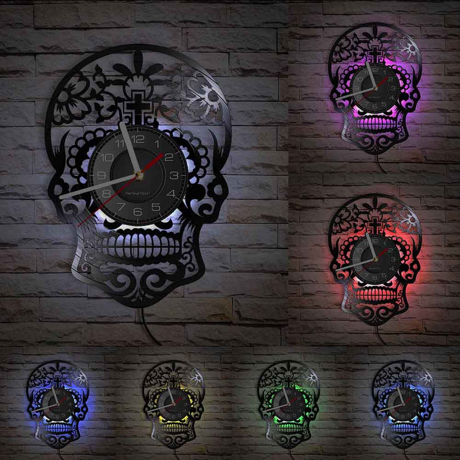 Skull Gothic Wall Clock - Image 5