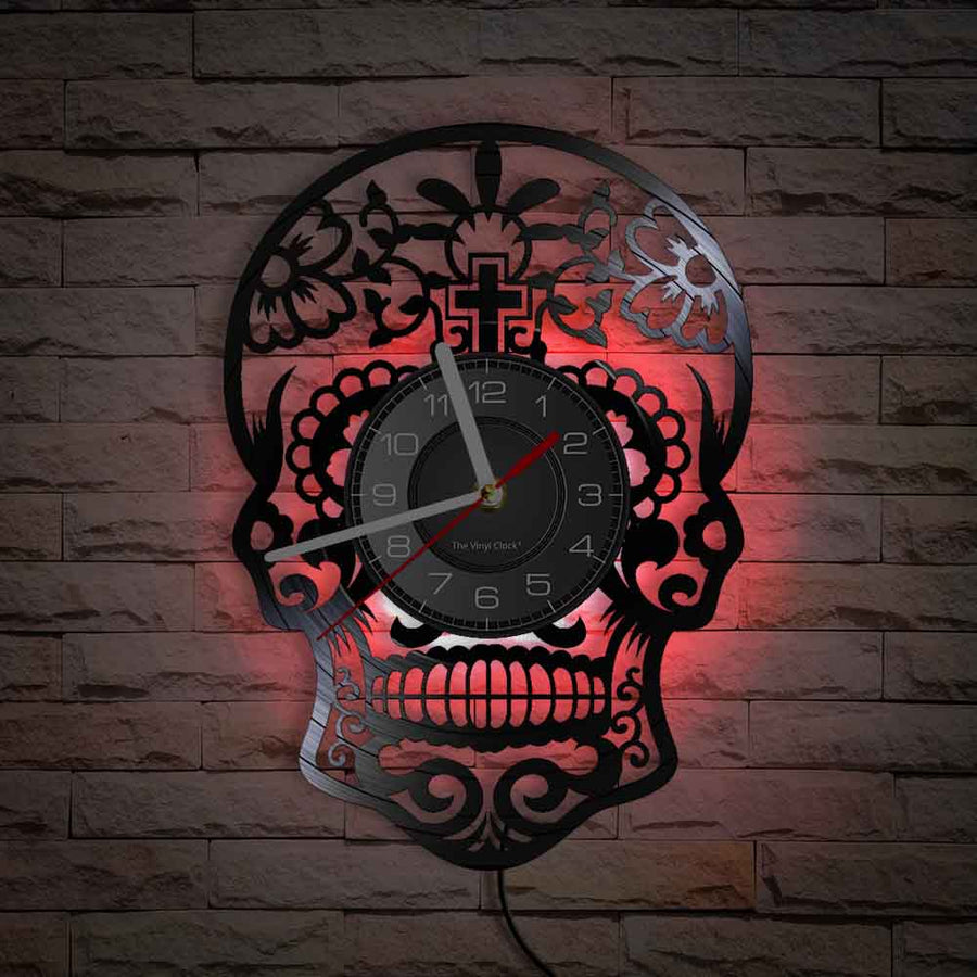 Skull Gothic Wall Clock - Image 0