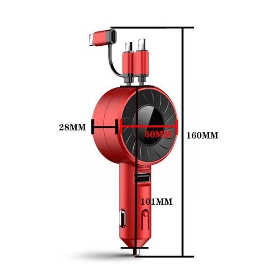 Retractable Car Lighter Fast Charger Cable - Image 6