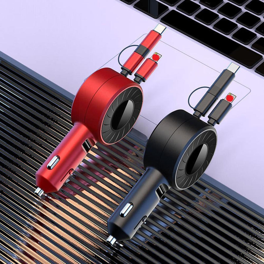 Retractable Car Lighter Fast Charger Cable - Image 3