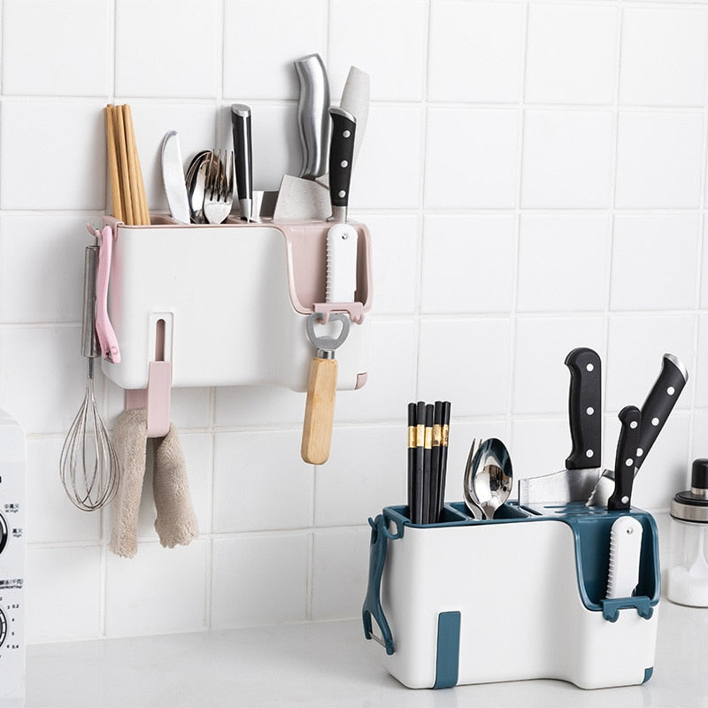 Wall-Mounted Kitchen Cutlery Drainer Rack - Image 0