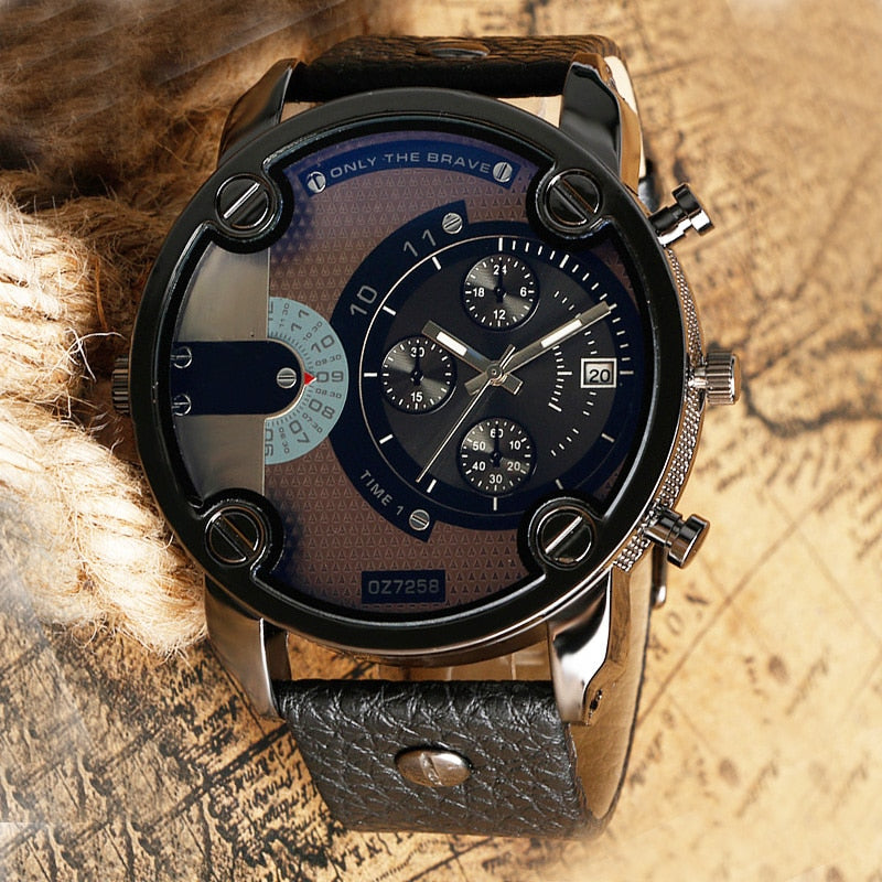 Army Leather Belt Sport Watch - Image 2