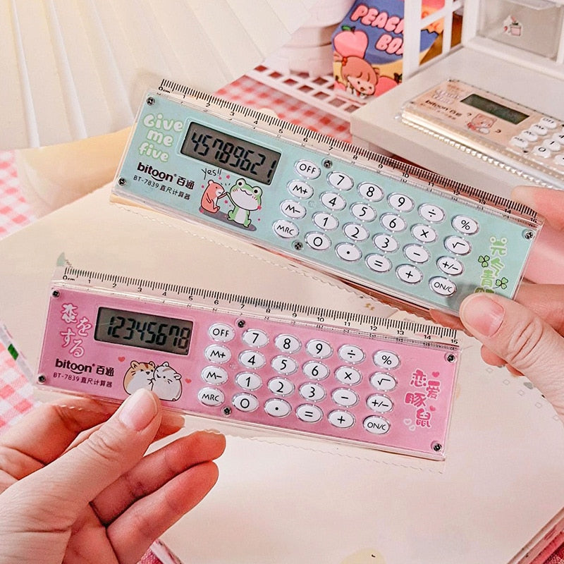 Creative Thin Digital Calculator Ruler - Image 1