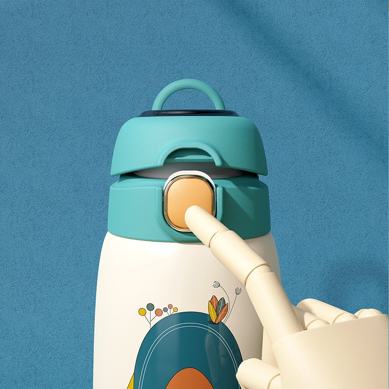 Cartoon Kids Temperature Display Thermos Bottle - Image 2