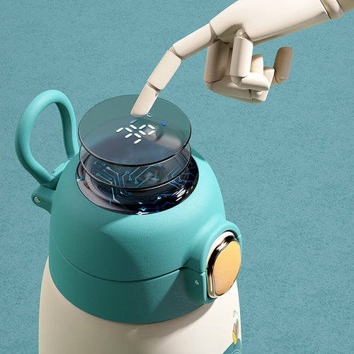 Cartoon Kids Temperature Display Thermos Bottle - Image 0