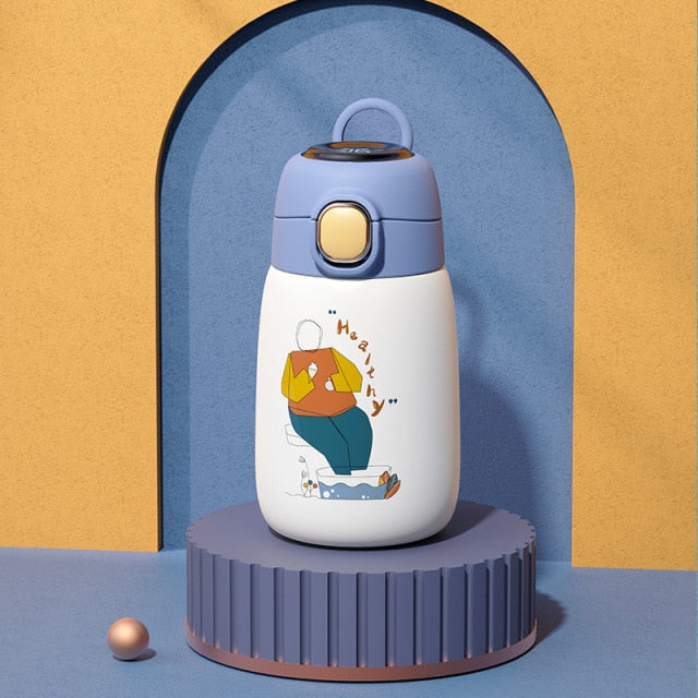 Cartoon Kids Temperature Display Thermos Bottle - Image 8