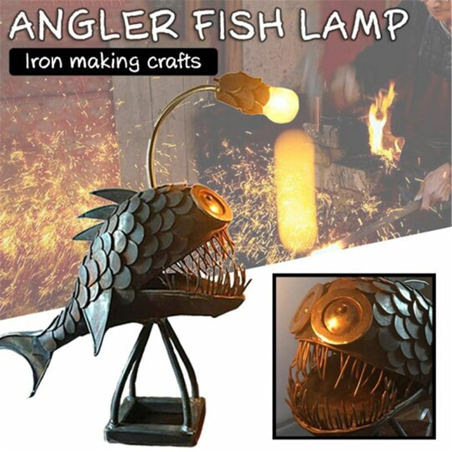Creative Iron Angler Fish Desk Lamp - Image 3