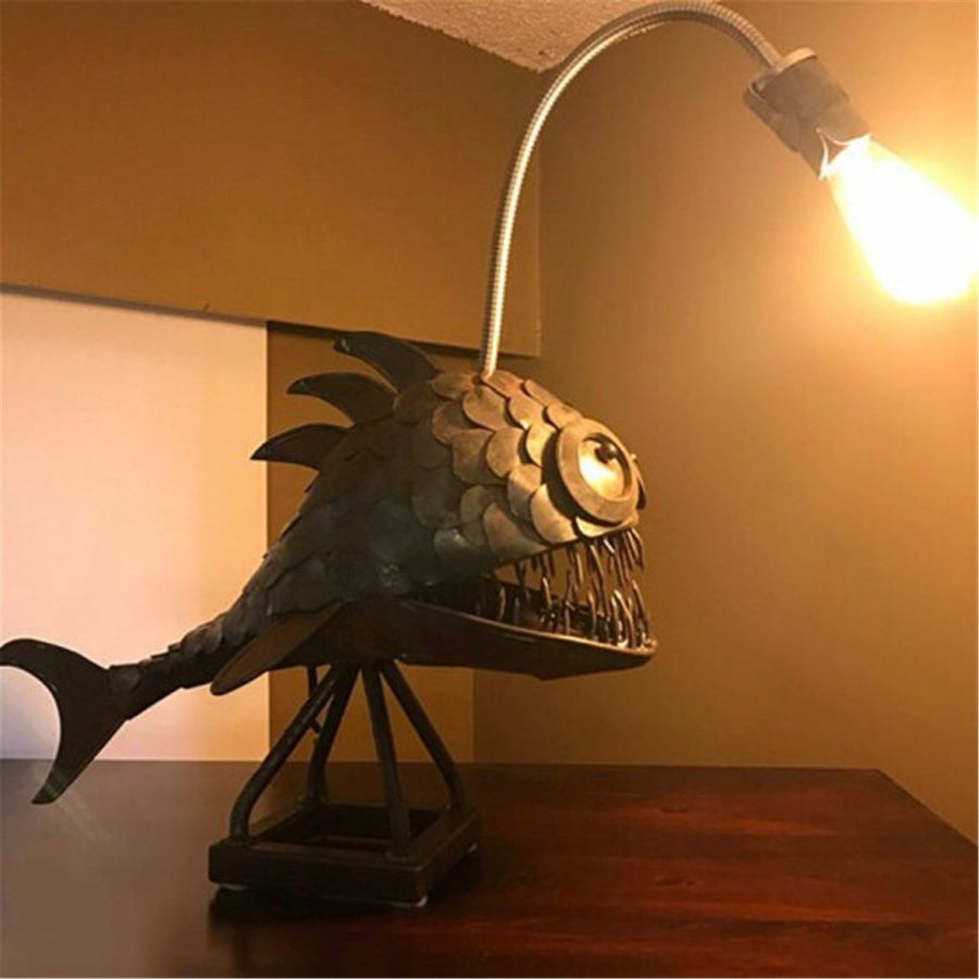 Creative Iron Angler Fish Desk Lamp - Image 4