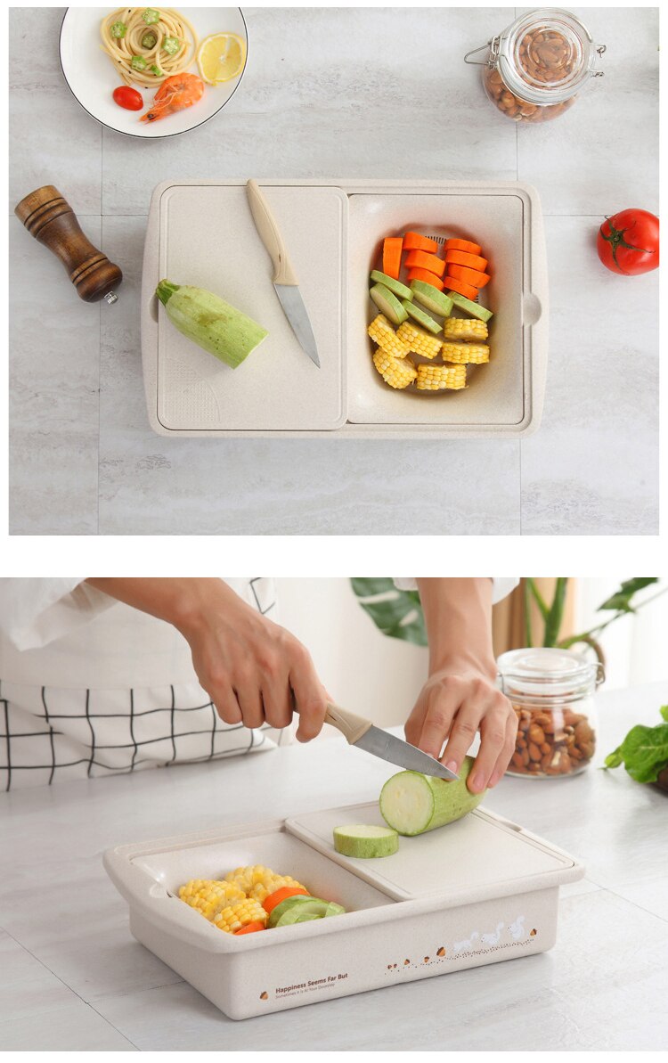 Multifunctional Storage Basket Cutting Board - Image 1