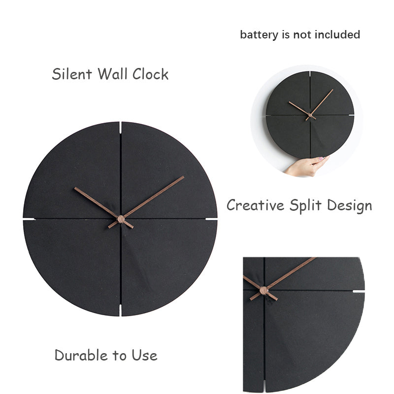 Elegant Nordic Minimalist Wooden Wall Clock - Image 1