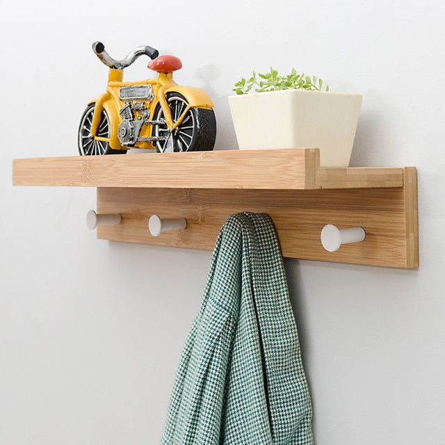Wall Mounted Wooden Simple Shelf Rack - Image 13