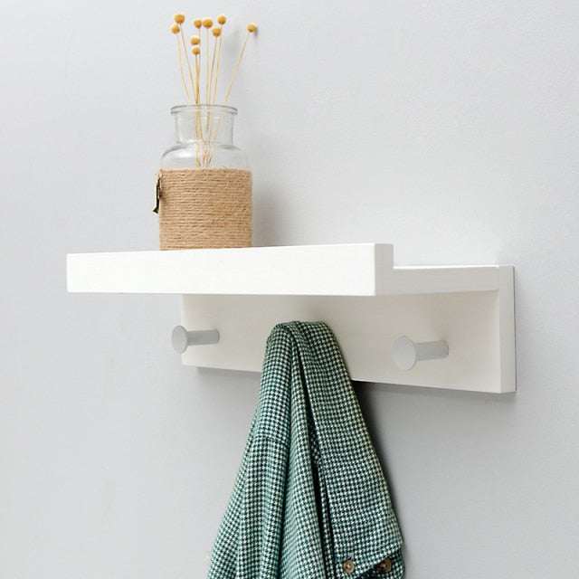 Wall Mounted Wooden Simple Shelf Rack - Image 8