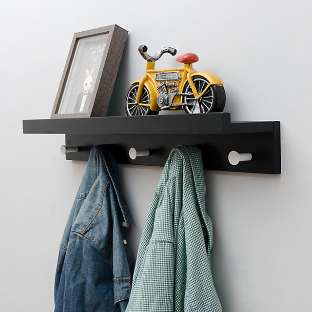 Wall Mounted Wooden Simple Shelf Rack - Image 5