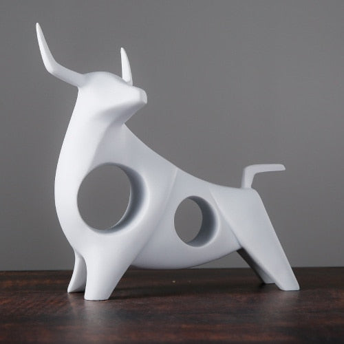 Nordic Style Bull Sculpture Home Decor - Image 7