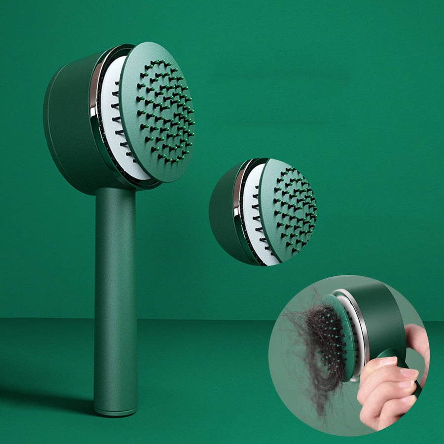 Anti-Static Self Cleaning Hair Brush - Image 0