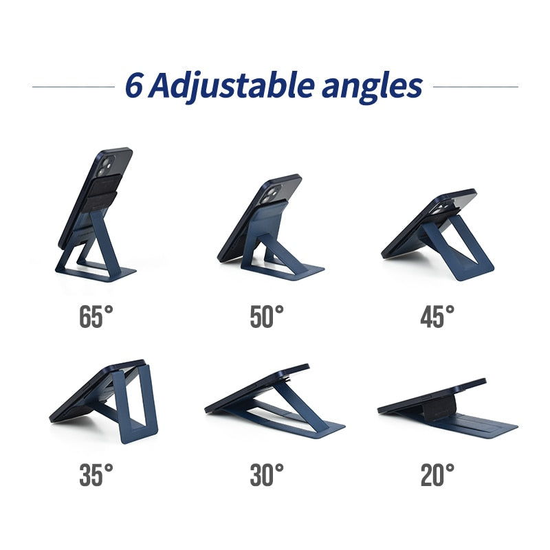 Magnetic Leather Foldable Wallet Phone Holder - Image 5