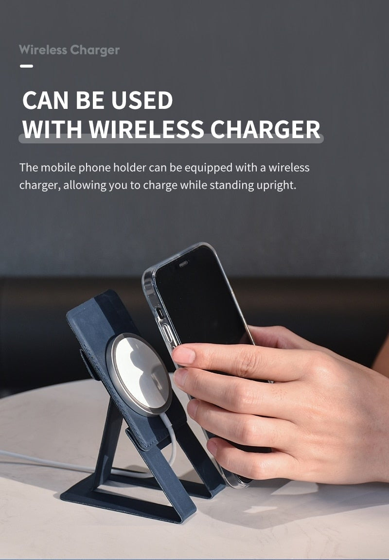 Magnetic Leather Foldable Wallet Phone Holder - Image 9