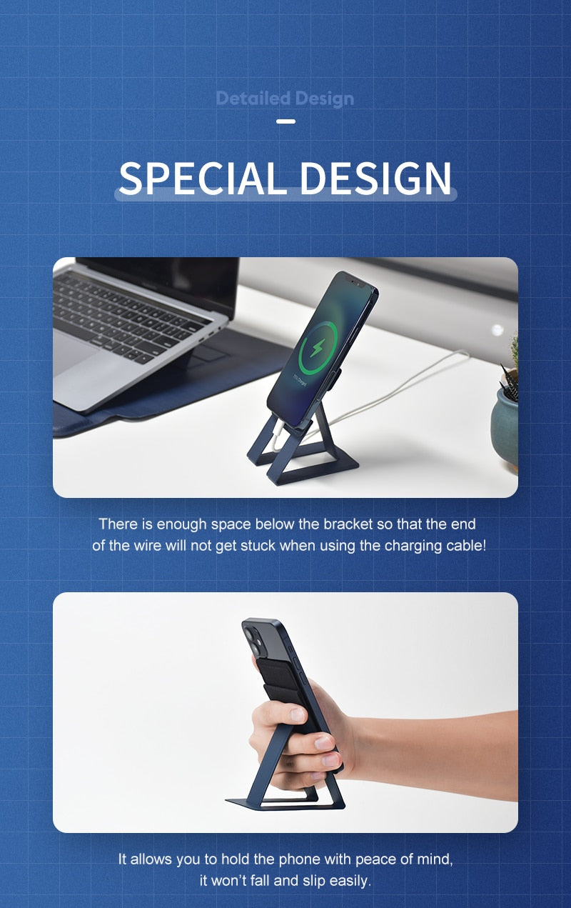 Magnetic Leather Foldable Wallet Phone Holder - Image 7