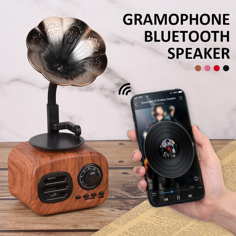 Retro Phonograph Bluetooth Radio Speaker - Image 1