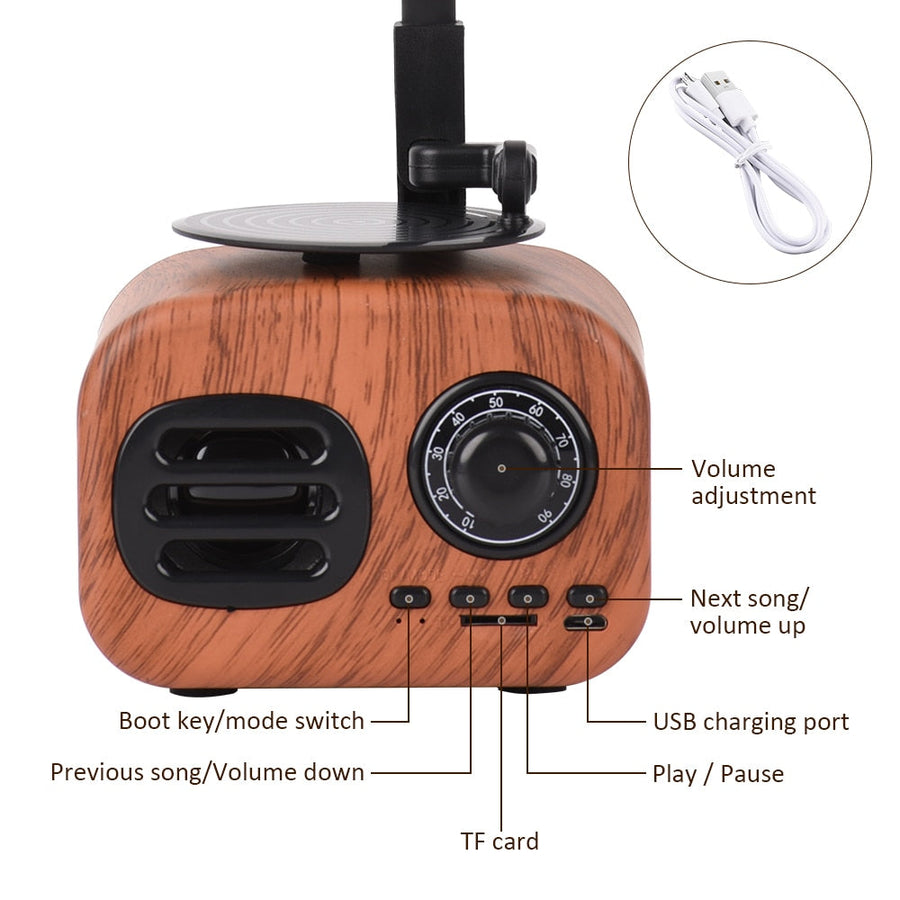 Retro Phonograph Bluetooth Radio Speaker - Image 4