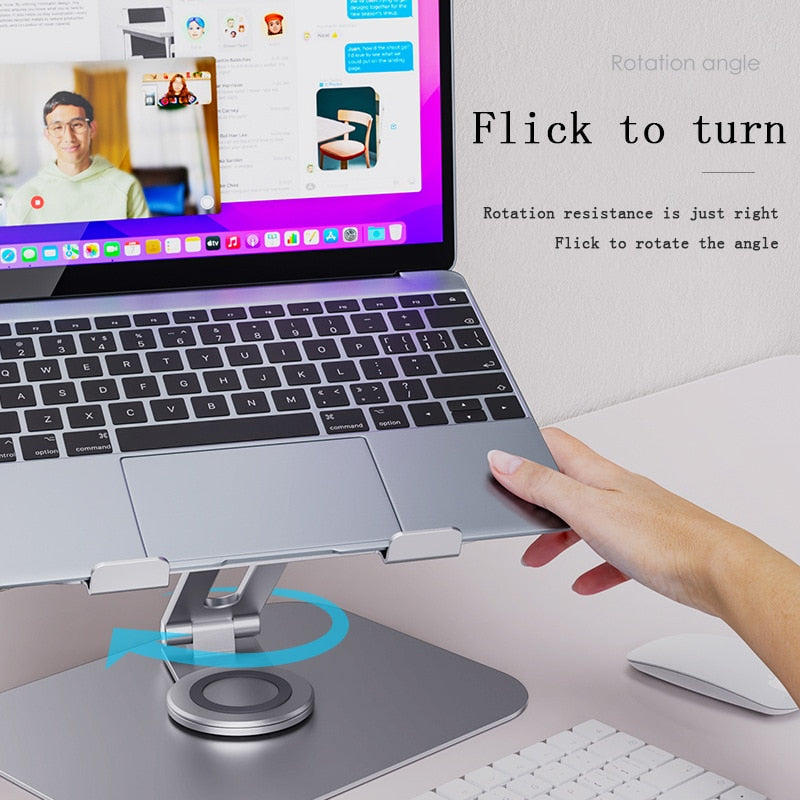 360 Rotating Ergonomic Laptop Holder Riser - Image 1