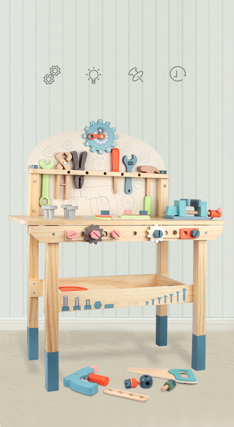 Educational Wooden Workshop Tool Toy Set - Image 4