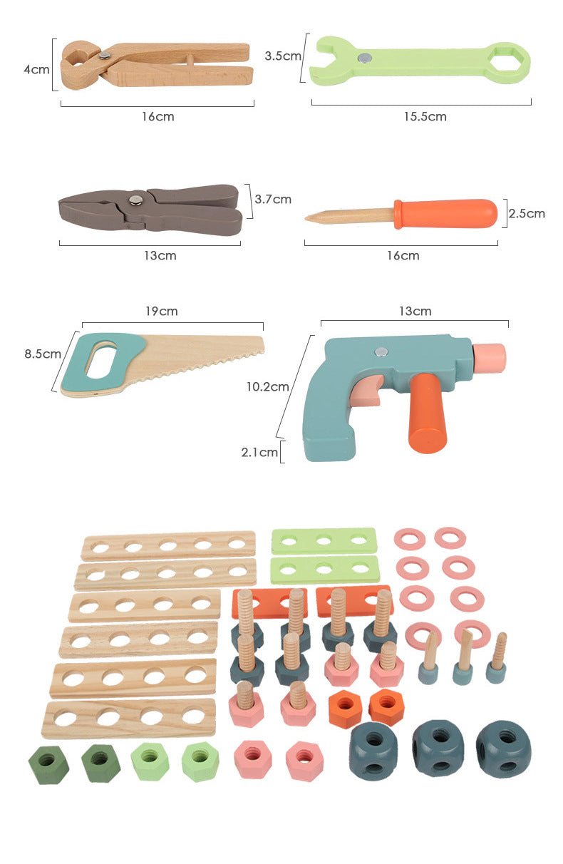 Educational Wooden Workshop Tool Toy Set - Image 10