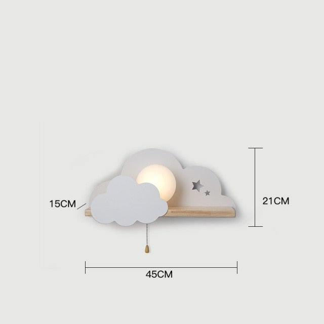 Nordic Kids Cloud Sky LED Wall Lamp - Image 3